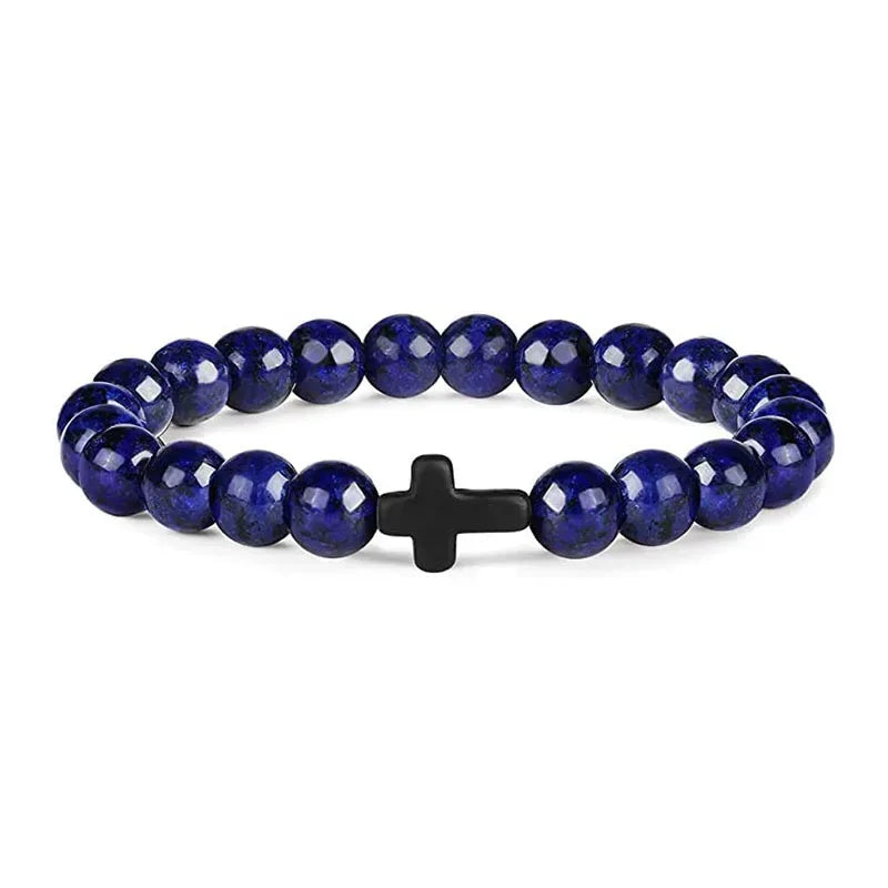 Pulsera Fe · Cuentas con Cruz
