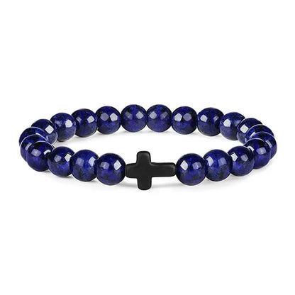 Pulsera Fe · Cuentas con Cruz