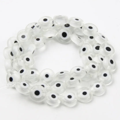 8mm 48 pçs contas de vidro natural liuli pulseira olho contas frisado pulseira feminino masculino jóias amuleto mal nazar olho charme