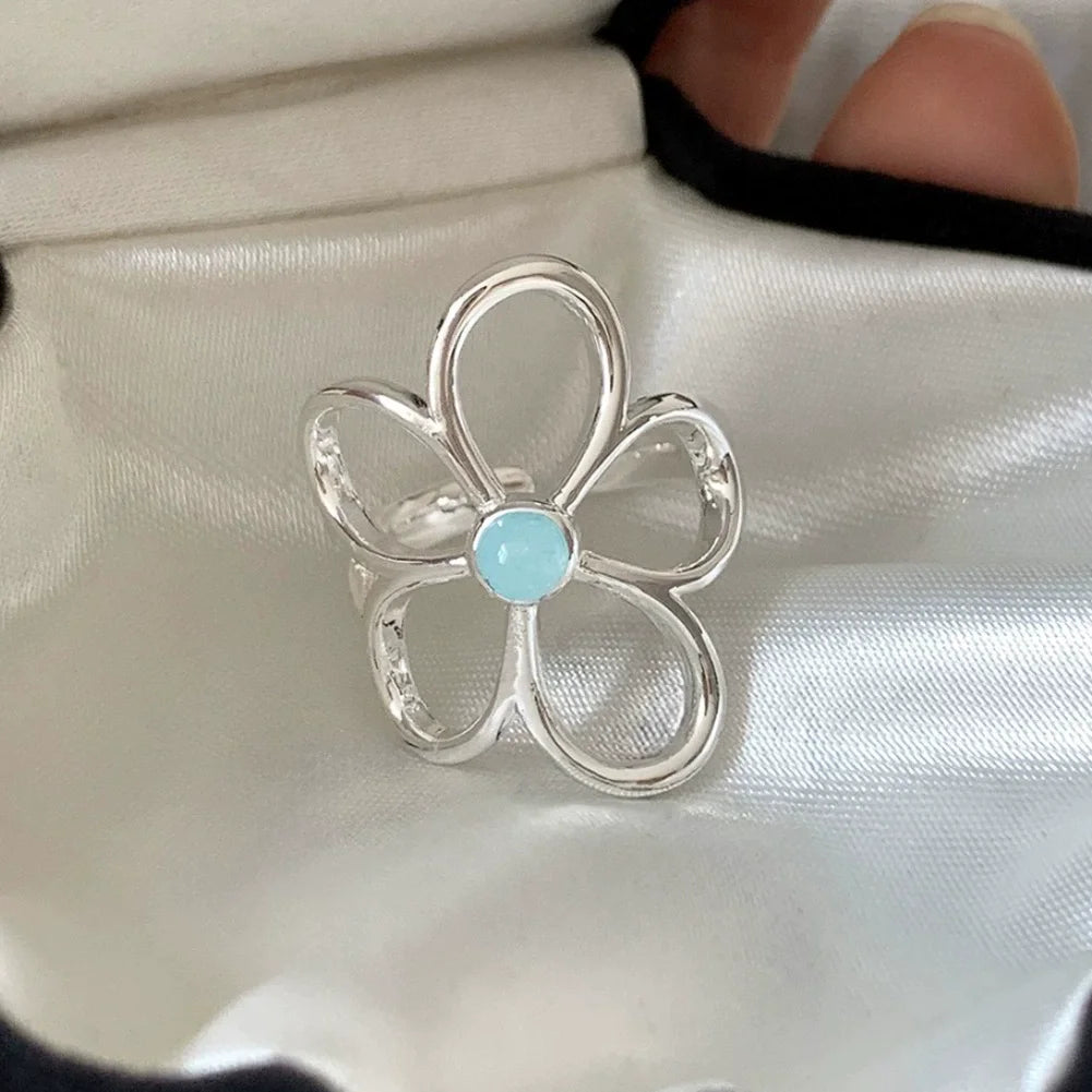Anillo minimalista de piedra lunar
