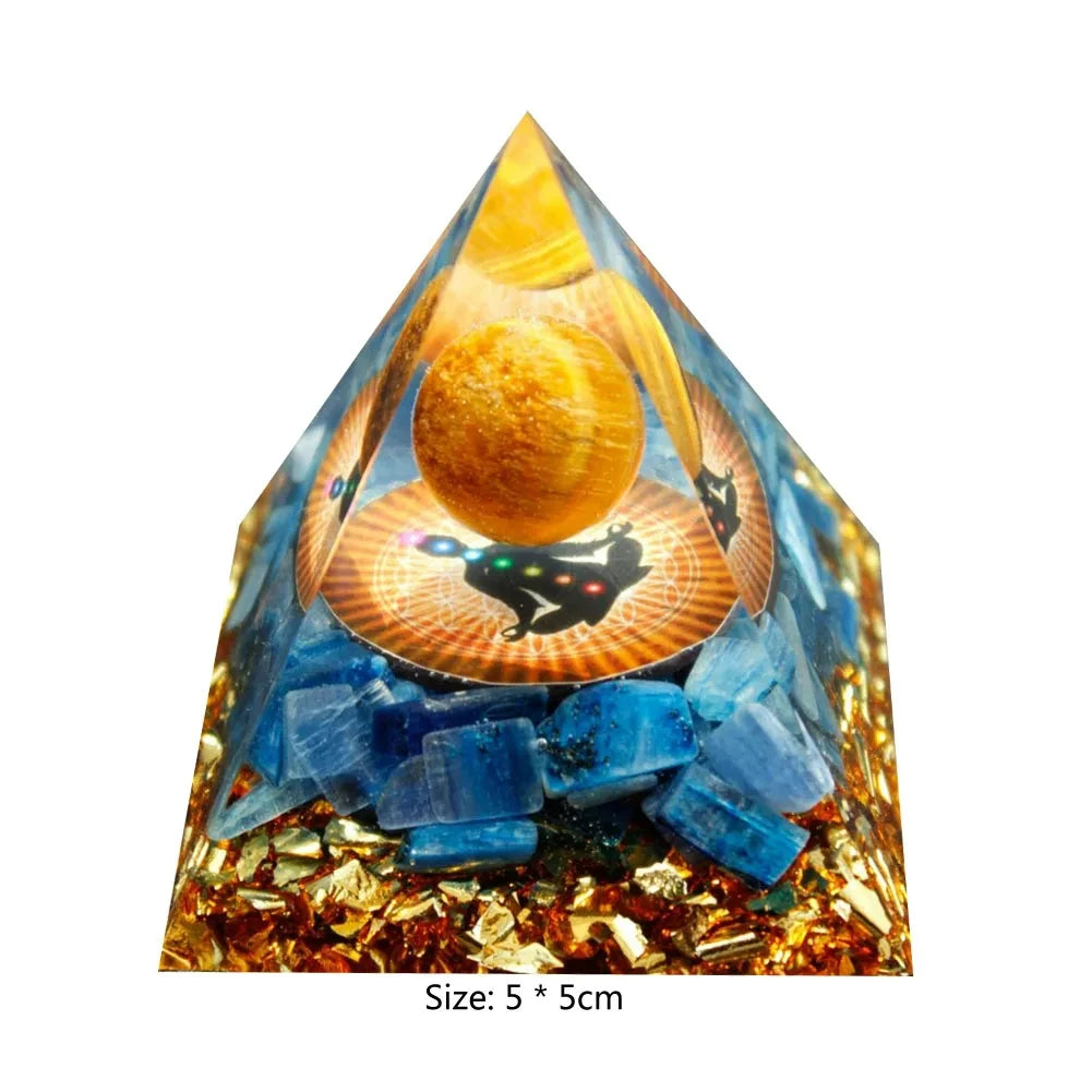 Pirámide Loto · Orgonita Decorativa