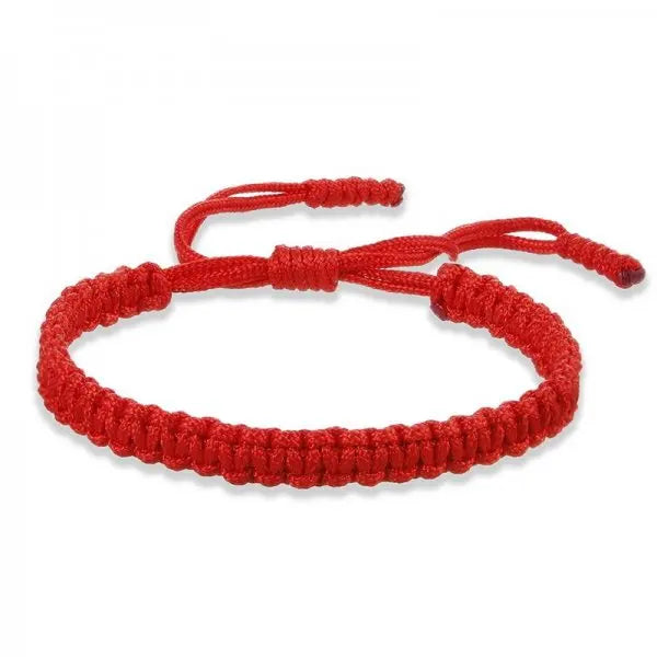 Moda simples sorte nó corda vermelha pulseiras para mulheres homens artesanal corda ajustável pulseira amizade amuleto jóias presente