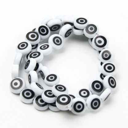 8mm 48 pçs contas de vidro natural liuli pulseira olho contas frisado pulseira feminino masculino jóias amuleto mal nazar olho charme