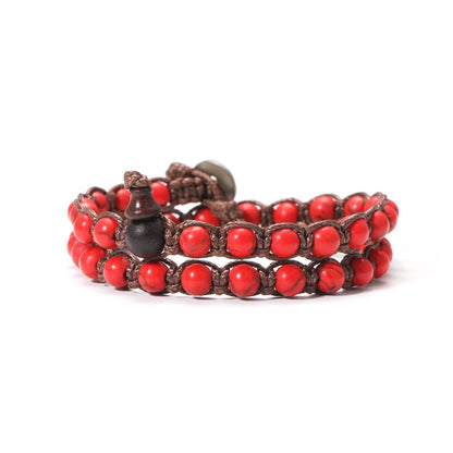 Pulsera Trama Mineral · Cuentas de 6 mm