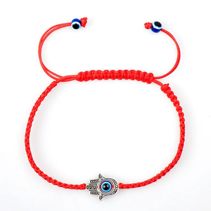 2-12 pçs artesanal mau olhado pulseira de corda vermelha para amante proteção amuleto da sorte e amizade trança corda pulseira jóias presente