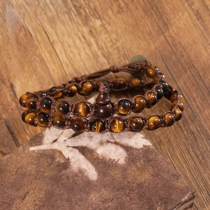 Pulsera Trama Mineral · Cuentas de 6 mm
