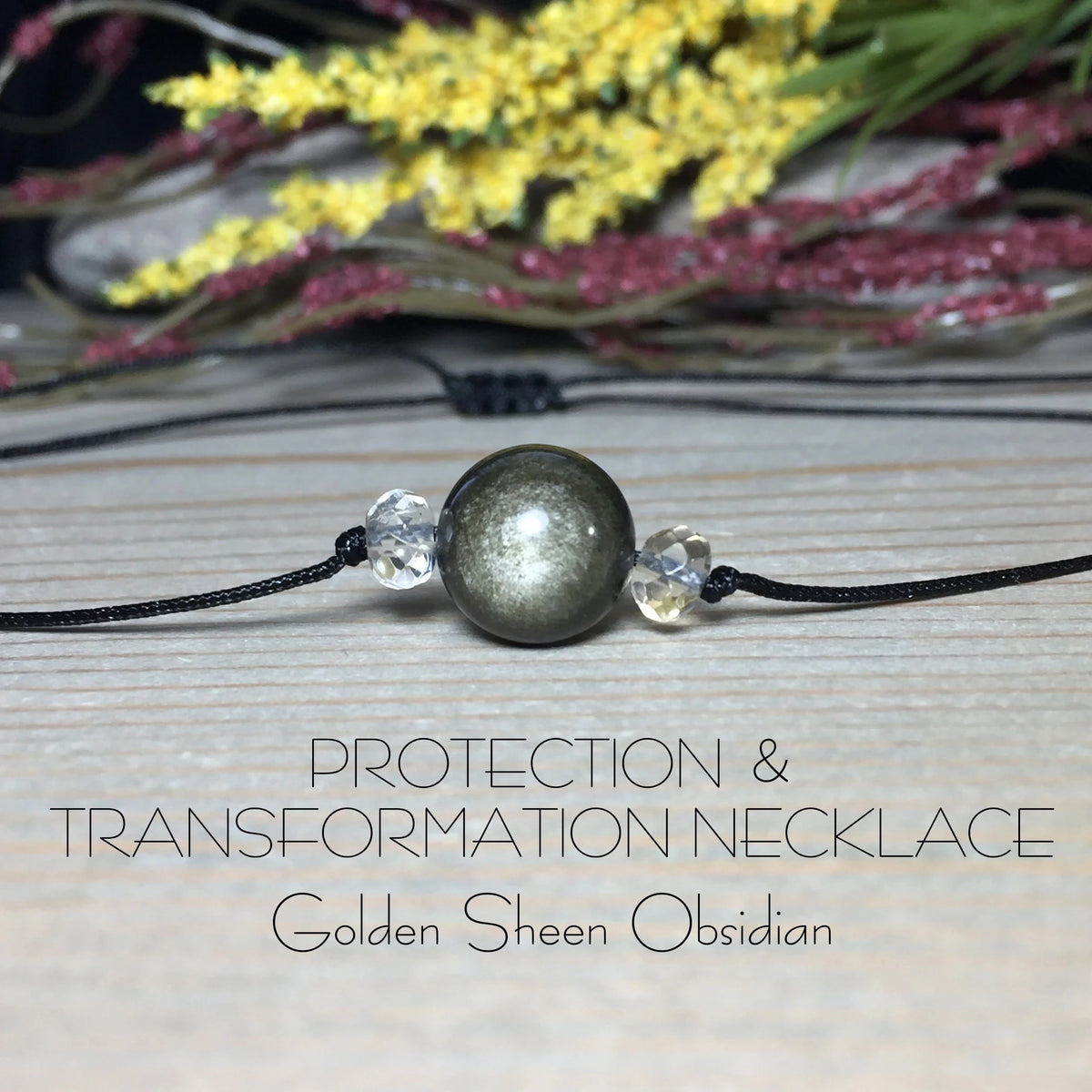 Colar de obsidiana dourada, colar de obsidiana, colar de proteção, colar de transformação, colar de riqueza, para homem ou mulher.1 unidade