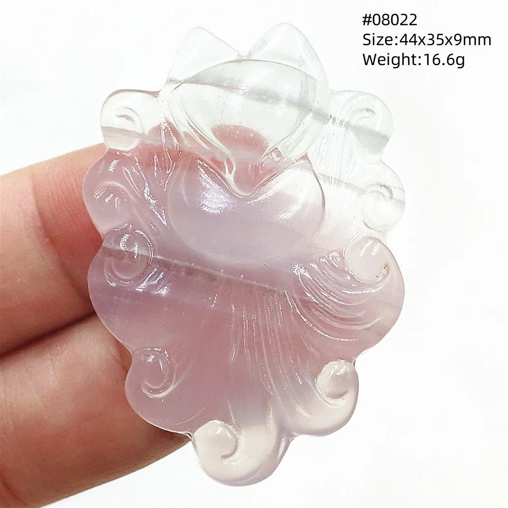 Colgante de fluorita en forma de zorro