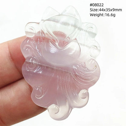Colgante de fluorita en forma de zorro