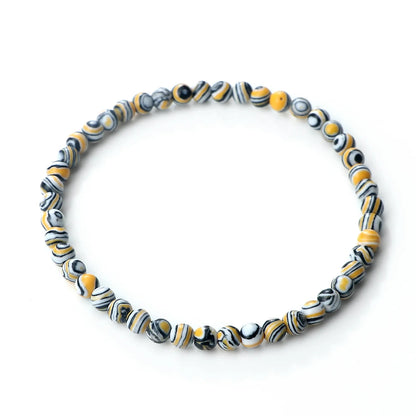 Pulsera de cuentas de piedra de 4 mm