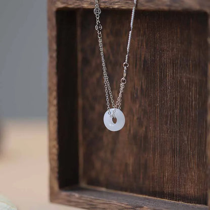 Colares de prata esterlina 925 para mulheres, com pingente de jade, cor dourada, corrente ajustável, joias de luxo, presente romântico.
