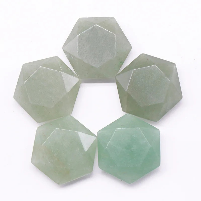 Conjunto de 10 estrellas de piedra tallada