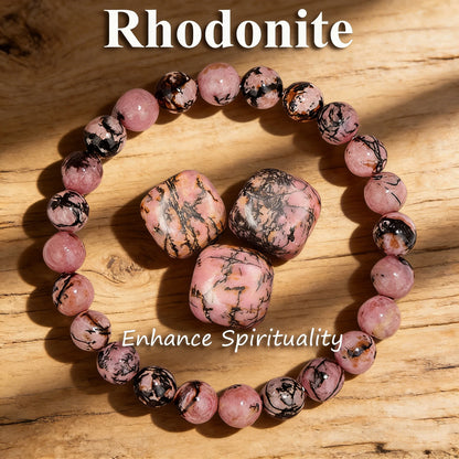 Pulsera Bosque · Cuentas Veteadas