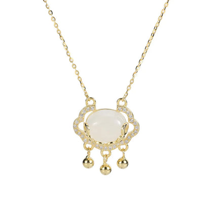 Colares de prata esterlina 925 para mulheres, com pingente de jade, cor dourada, corrente ajustável, joias de luxo, presente romântico.