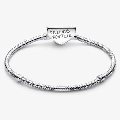 Pulseira de corrente elíptica aberta, trançada, com design de arco-íris, em prata esterlina 925, para mulheres, ideal para festas e casamentos, joia fina.