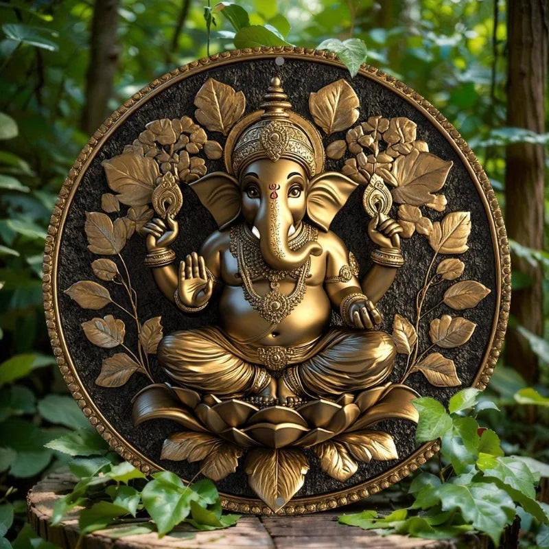 Cuadro Ganesha Dorado · Impresión Decorativa