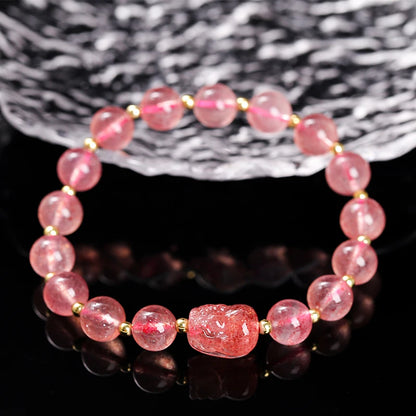 Pulsera Pixiu de amatista y piedra lunar