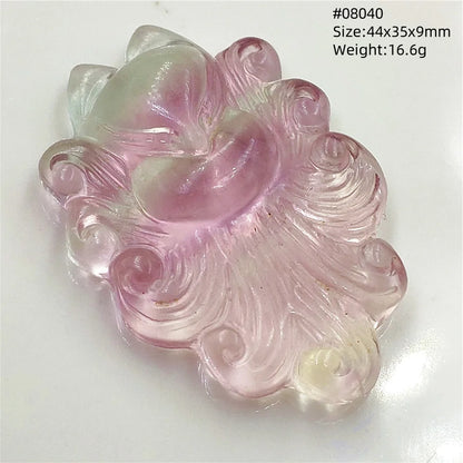 Colgante de fluorita en forma de zorro