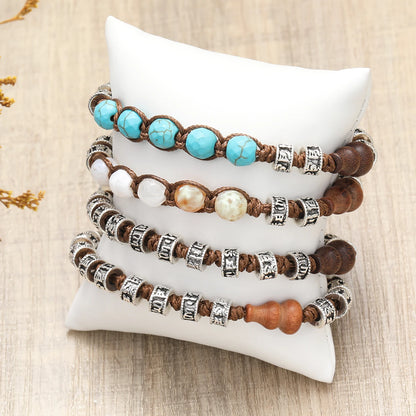 Pulsera Calabaza Ancestral · Cuentas Grabadas