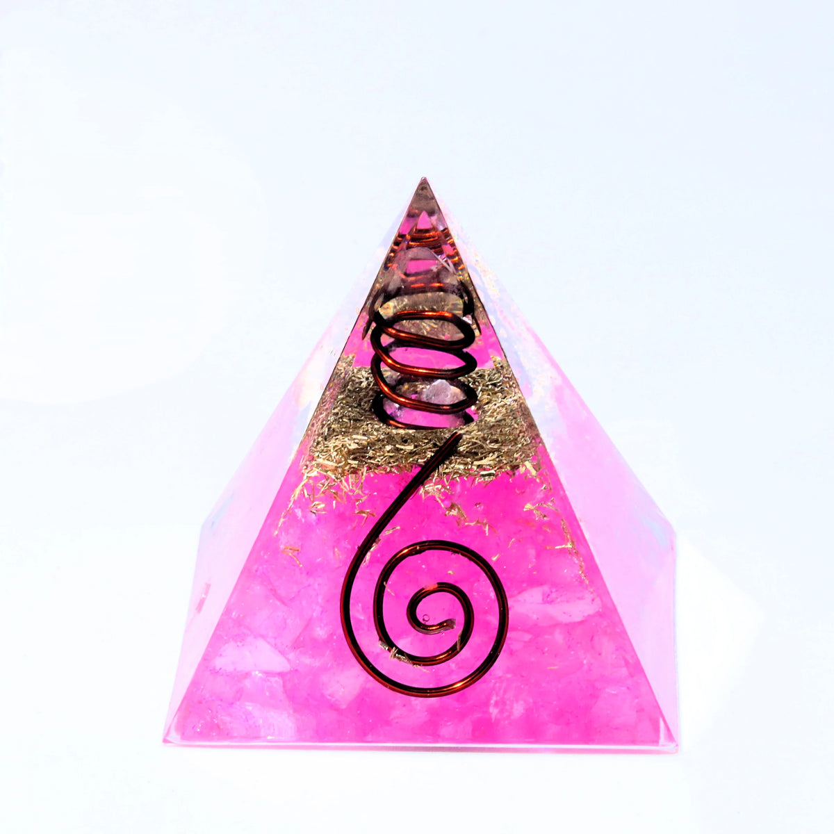Pirámide Loto · Orgonita Decorativa