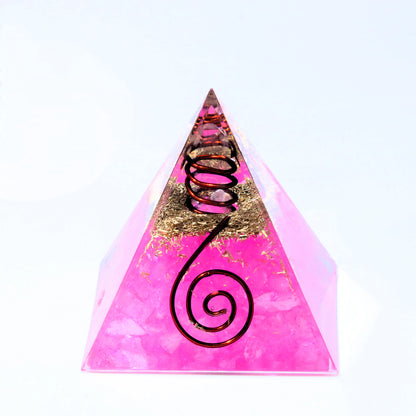 Pirámide Loto · Orgonita Decorativa