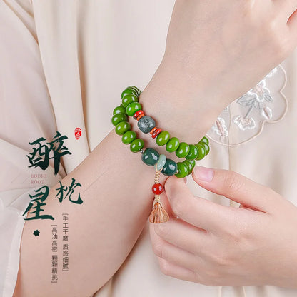 Pulsera de dos vueltas con cuentas de ábaco