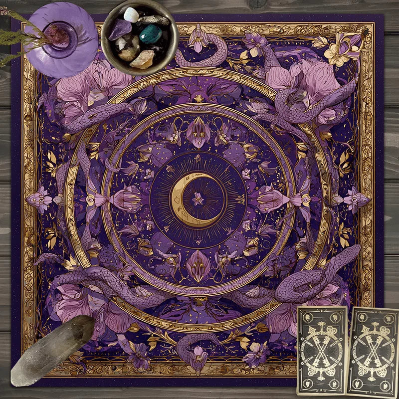Mantel Santuario Violeta · Motivos Místicos