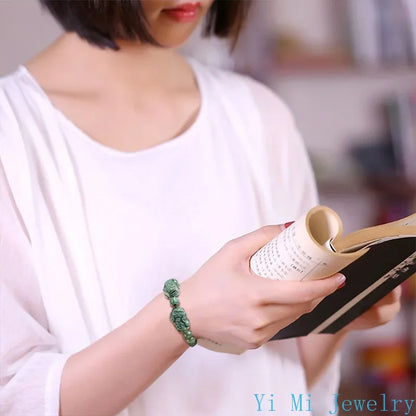 Pulsera de jade con Pixiu tallado