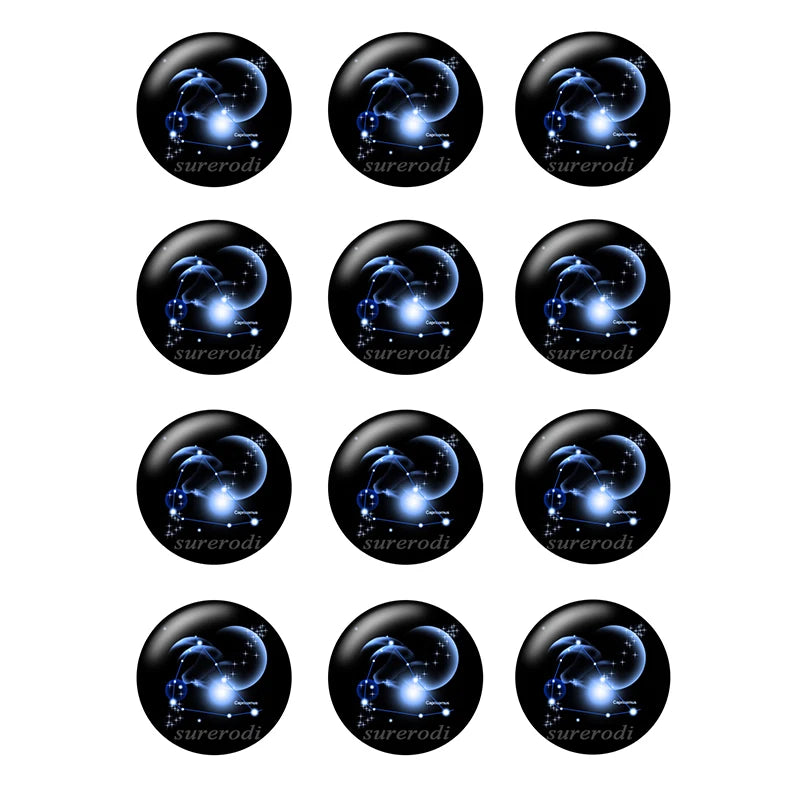 Cabujones de vidrio del zodiaco