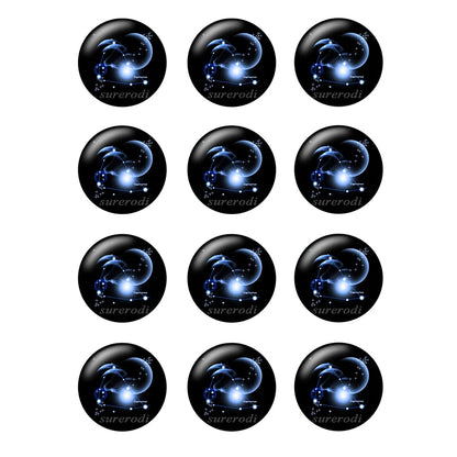 Cabujones de vidrio del zodiaco