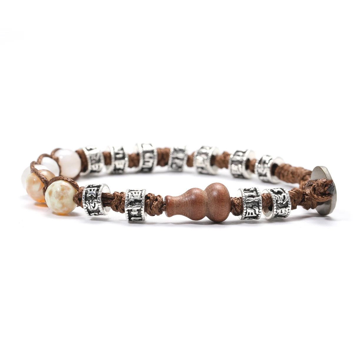 Pulsera Calabaza Ancestral · Cuentas Grabadas