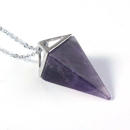 Colgante de punta de cristal