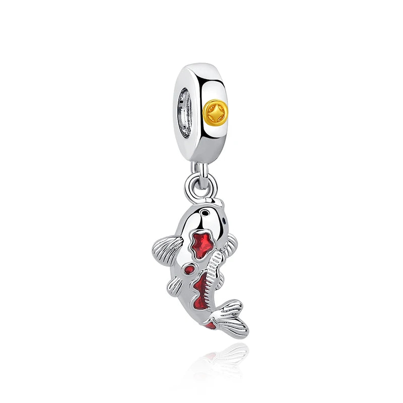 Charms Originais de Prata Esterlina 925, Pingente de Gato da Sorte, Boneca Japonesa, Presente de Ano Novo, Pulseiras e Colares para Mulheres, Joias