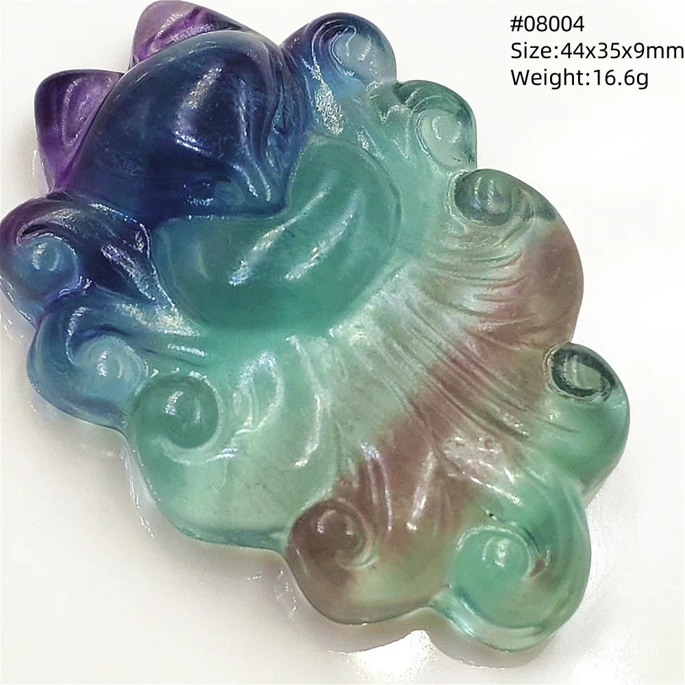 Colgante de fluorita en forma de zorro