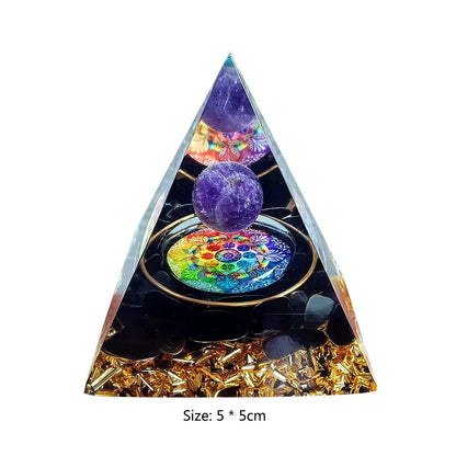 Pirámide Loto · Orgonita Decorativa