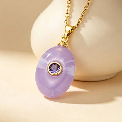 1 unidade de colar gargantilha redondo com pingente de strass colorido e efeito de pedra de imitação oval em resina, estilo Ins, com zircônia, joia.