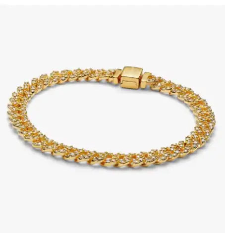 Pulseira de corrente elíptica aberta, trançada, com design de arco-íris, em prata esterlina 925, para mulheres, ideal para festas e casamentos, joia fina.