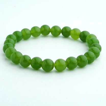 Pulseira de Contas de Pedra Verde Olho de Gato 8mm, Amuleto da Sorte para Mulheres, Joia de Proteção e Riqueza, Presente