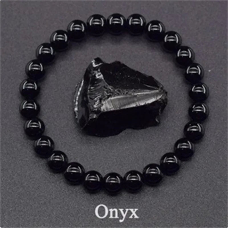 Pulsera de ágata, cuarzo o amatista