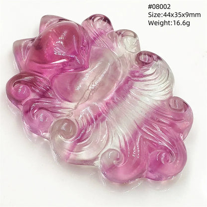 Colgante de fluorita en forma de zorro