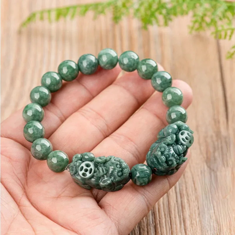 Pulsera de jade con Pixiu tallado