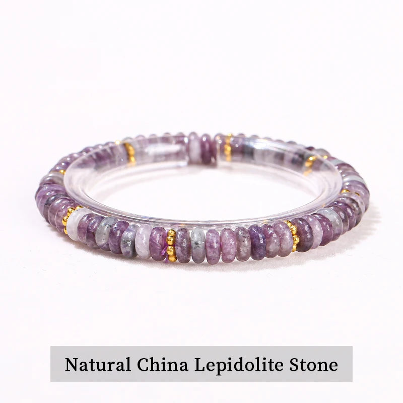 Jd pedra natural verde aventurina rosa quartzo espaçador plano contas pulseira mulheres homens bohe pulseiras elásticas cura presente da amizade