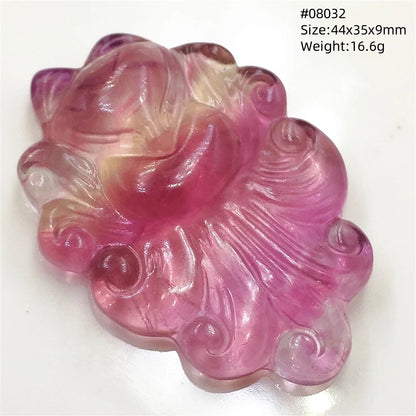 Colgante de fluorita en forma de zorro