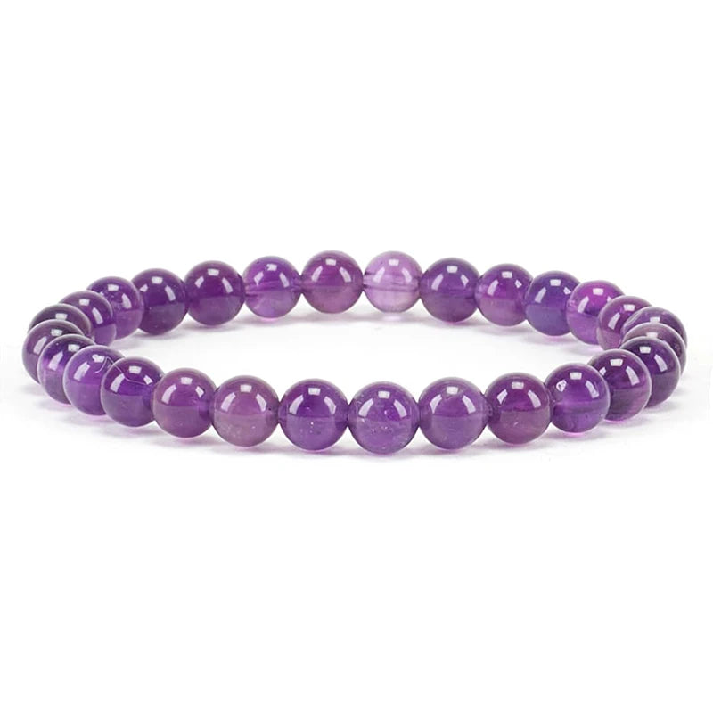 Pulseira de contas de pedra natural, com ametista, olho de tigre, cristal de quartzo e ágata, pulseiras de contas de pedras preciosas, joias para mulheres, para reiki e cura, presente para casais.