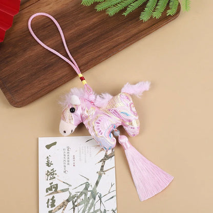 Pingente de cabaça brocado feito à mão bênção estilo chinês tecido borla saco pingente tradicional boa sorte pendurado ornamentos presentes