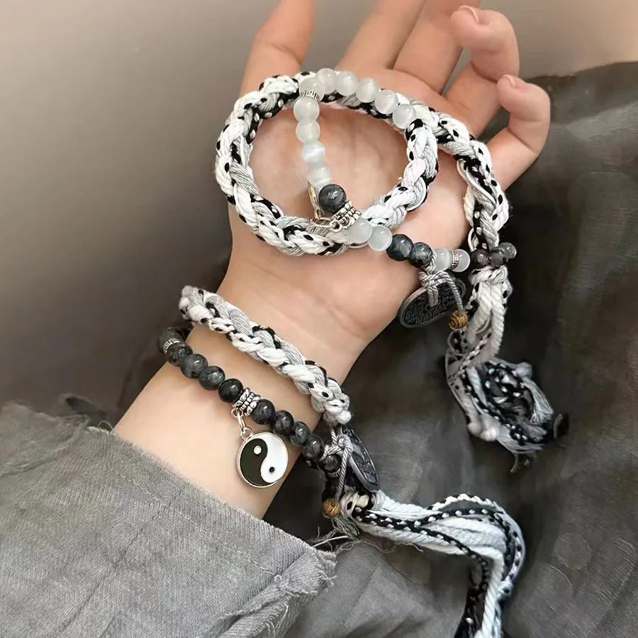 Pulsera Trenza Dual · Dije Decorativo