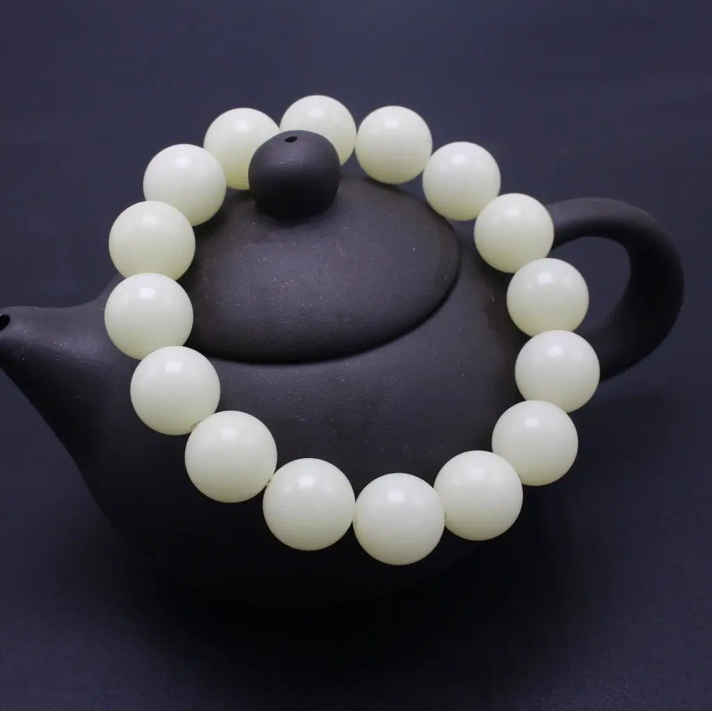 Natural Branco Bodhi Raiz Pulseira de Contas para Mulheres, Lotus Mala, Oração de Cura, Jóias, Design Original, 108