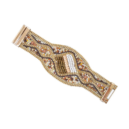 Pulsera bohemia ancha con ojo turco