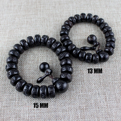 Madeira natural tibetana seis caracteres mantra pulseiras budista praye relâmpago acidente vascular cerebral jujuba contas meditação homens mulheres yoga