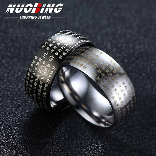 Anillo de acero con inscripción sánscrita